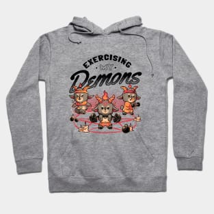 Exercising My Demons - Cute Evil Dark Funny Baphomet Gift Hoodie